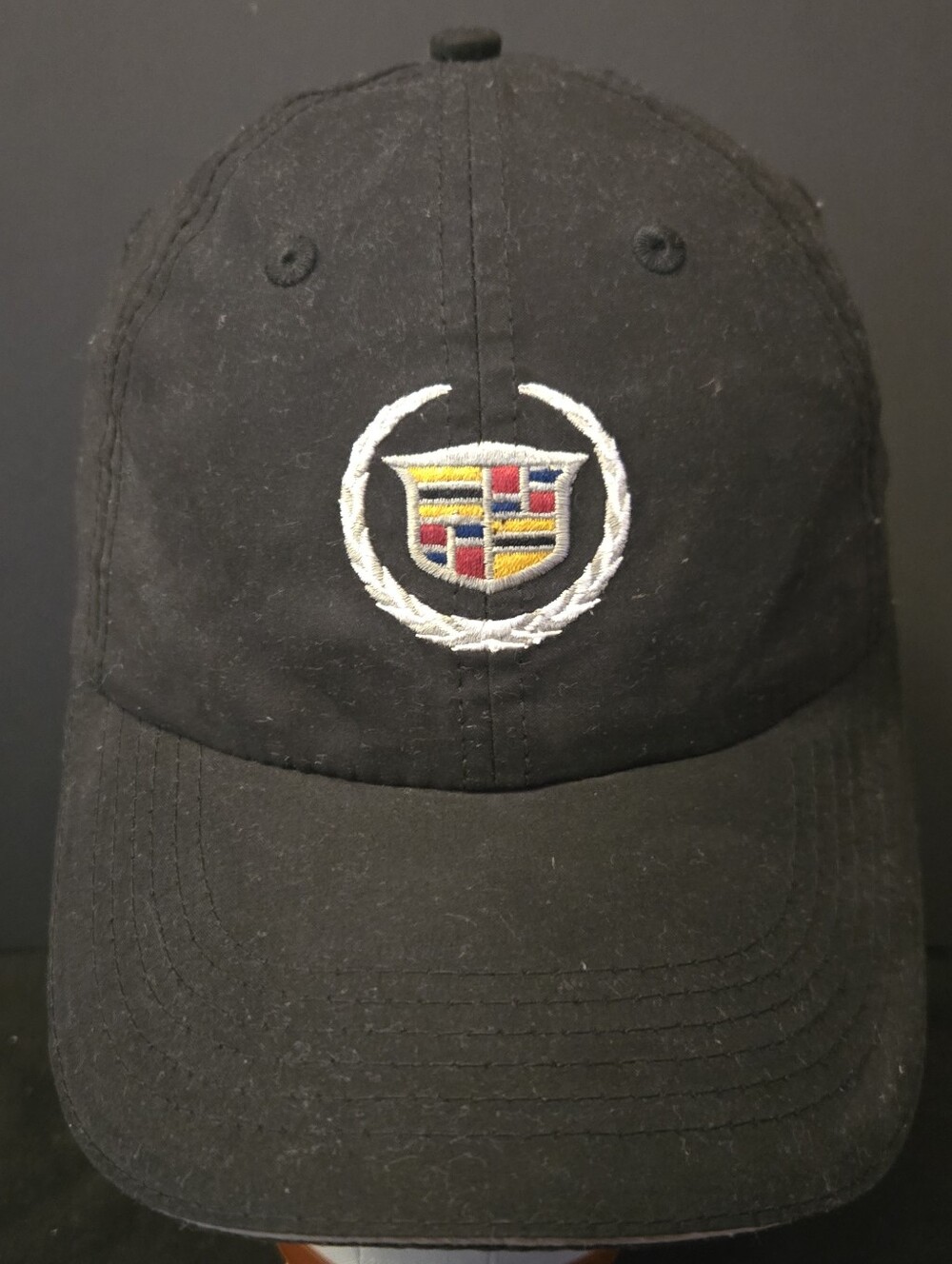 Cadillac Embroidered Emblem Shield Logo Cap Black Strap Back Adjustable